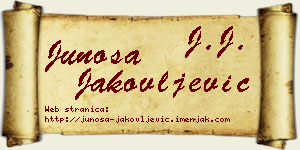 Junoša Jakovljević vizit kartica